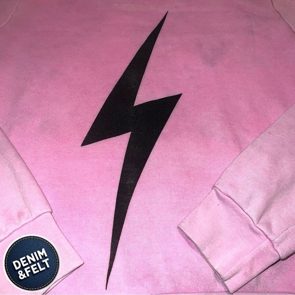 AVIATOR NATION Unisex Pink/Black BOLT FULL ZIP HOODIE/Sweatshirt | PRELOVED⚡️🖤 - Picture 8 of 16